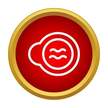 Swimming pool top view circular red icon Stock Illustration
