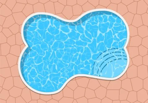 Swimming pool top view Stock Illustration