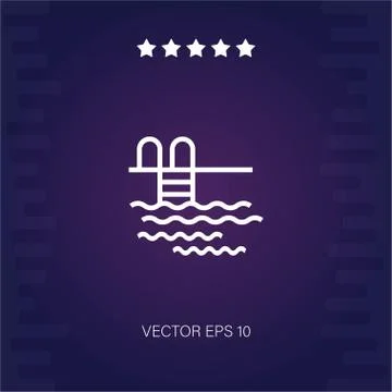 Swimming pool vector icon Stock Illustration