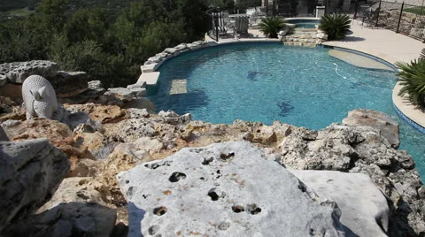 Swimming Pool View II Stock Footage 40807347