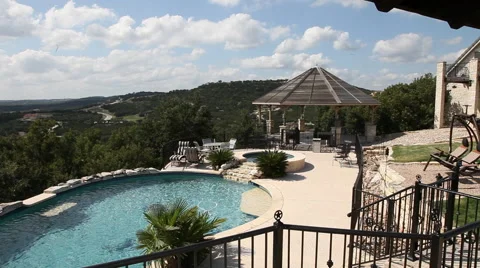 Swimming Pool View III Stock Footage 40807322