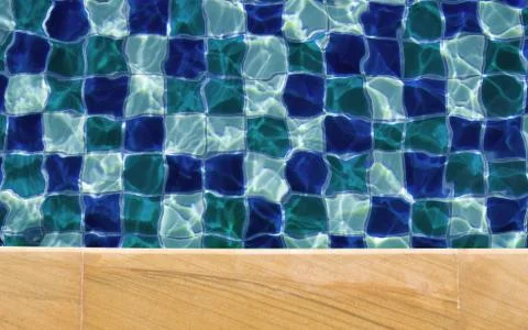 Swimming pool water background texture with space for text design Stock Photos