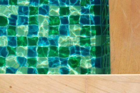 Swimming pool water background texture with space for text design Foto stock