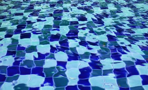 Swimming pool water background texture with space for text design Stock Photos