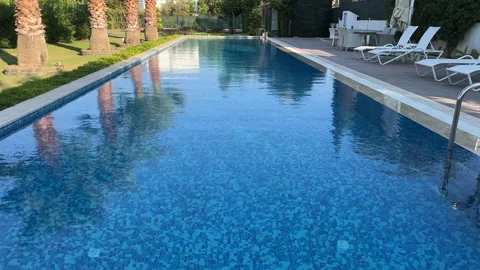 Swimming Pool Water Stock Footage 219343274