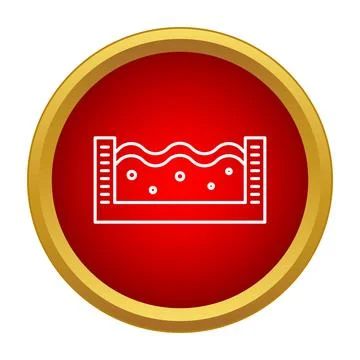 Swimming pool water purification filtering treatment process icon Stock Illustration