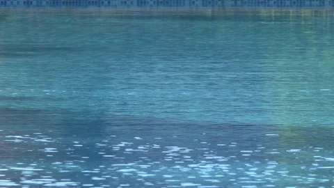Swimming Pool Water Reflections Of A Passerby Stock-Footage 120529954