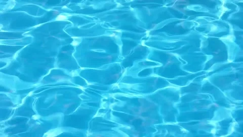 Swimming Pool Water Surface: Ripples and Refracted Light Caustics 4K Stock Footage 339275207