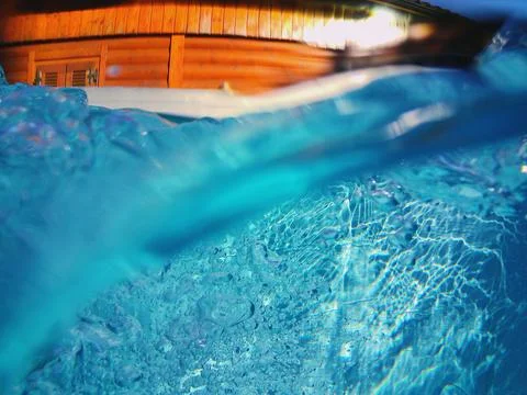Swimming Pool Wave Underwater Texture Stock Photos