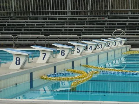 Swimming pool in winter Stock-Fotos