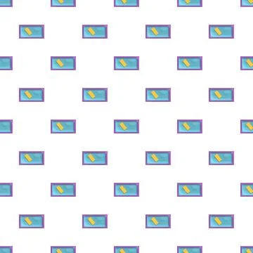 Swimming pool with yellow float seamless pattern Stock Illustration