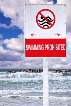 Swimming prohibited Stock Illustration