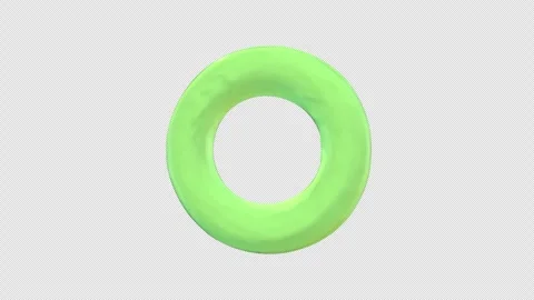 Swimming Ring Rotating on a Transparent Background. Seamless Loop. Rubber Ring. Stock Footage 303562893