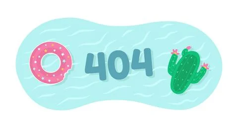 Swimming rings for party vector empty state illustration Stock Illustration