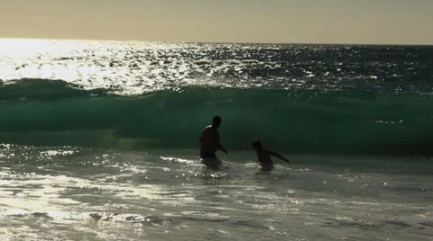 Swimming in the sea Stock Footage 30642205