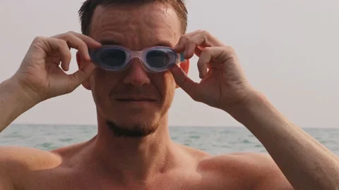 Swimming in the sea. Stock Footage 236534988