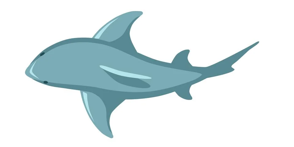 Swimming shark Stock Illustration