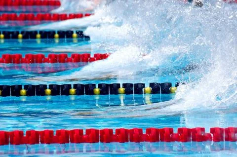 Swimming - start Stock Photos