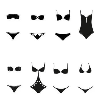 Swimming suits vector collection Stock Illustration