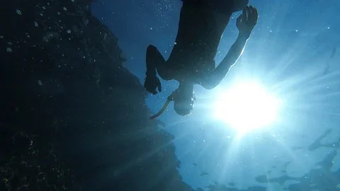 Swimming Super Slow Motion Stock Footage 129242735