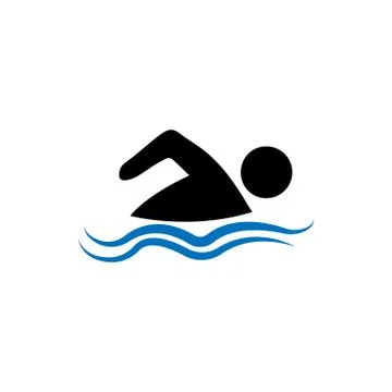 Swimming symbol design. Vector Stock Illustration