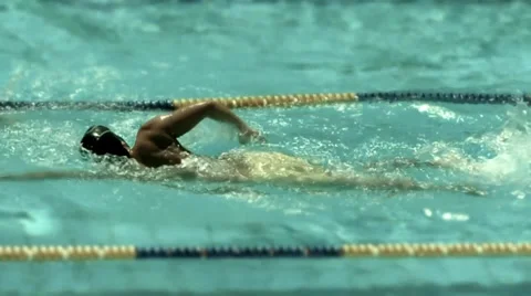 Swimming training Stock Footage 38504044
