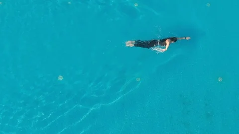 Swimming training in the pool. Stock Footage 126422322