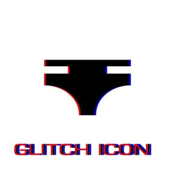 Swimming trunks for men icon flat. Stock Illustration