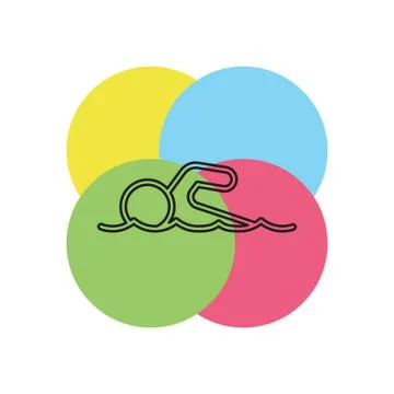 Swimming vector icon Stock Illustration