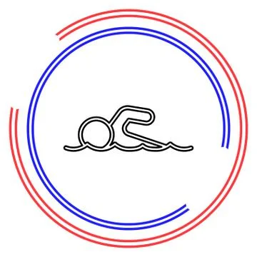 Swimming vector icon Stock Illustration
