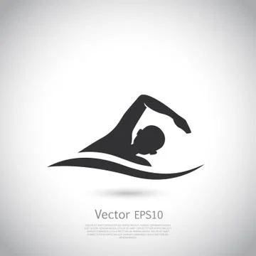 Swimming vector represents active people sport activity sign and symbol Ilustração Stock