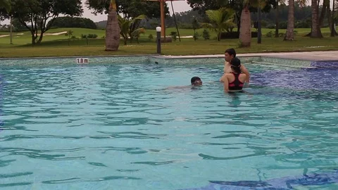 Swimming in water Stock Footage 91237637