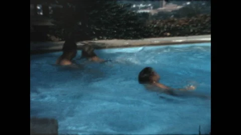 Swimming withe Grandpa 1966 Stock Footage 158964675