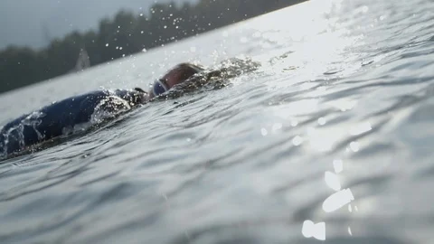 Swimming workout Stockbeeldmateriaal 92402827