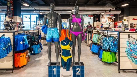Swimsuit display Stock Photos