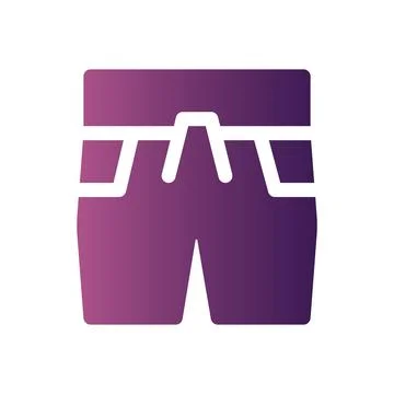 Swimsuit Flat Gradient icon Stock Illustration