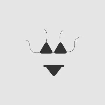 Swimsuit icon flat. Stock Illustration