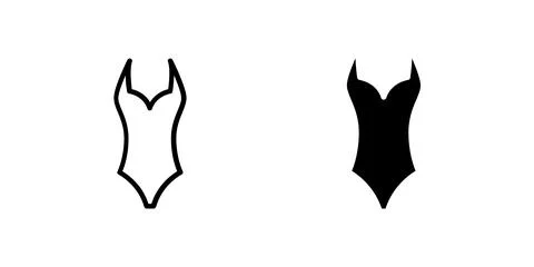 Swimsuit icon set. Suitable for e-commerce websites, fashion apps, and onli.. Stock Illustration