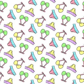 Swimsuit pattern Stock Illustration