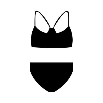 Swimsuit simple icon black. Vector Illustration. EPS10 Illustrazione stock