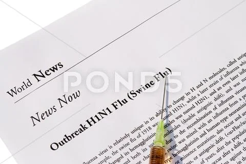Swine flu headline Stock Photos