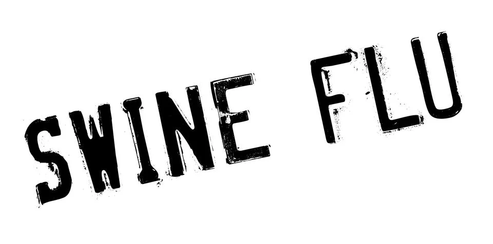 Swine Flu rubber stamp Stock Illustration