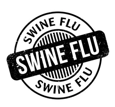 Swine Flu rubber stamp Stock Illustration