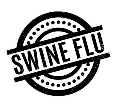 Swine Flu rubber stamp Stock Illustration