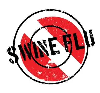 Swine Flu rubber stamp Stock Illustration