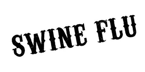Swine Flu rubber stamp Stock Illustration
