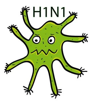 Swine flu virus Stock Illustration