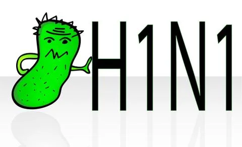 Swine flu virus Stock Illustration