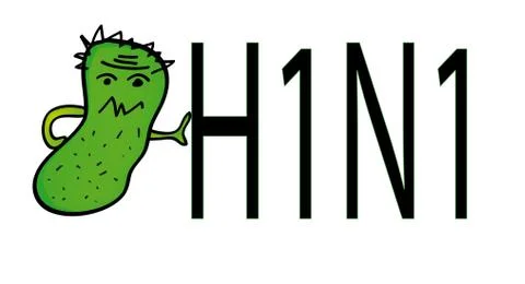 Swine flu virus Stock Illustration