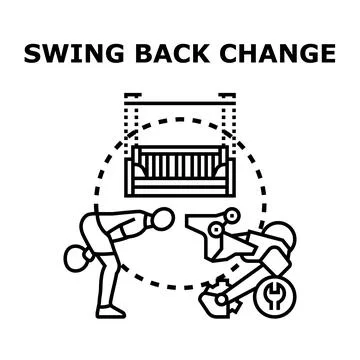 Swing back change concept vector illustration Illustrazione stock